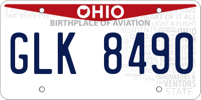 OH license plate GLK8490