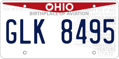OH license plate GLK8495