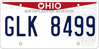 OH license plate GLK8499
