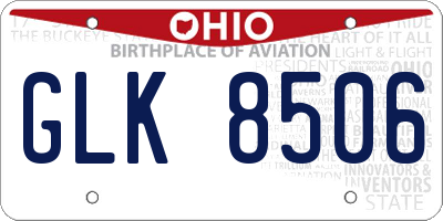 OH license plate GLK8506