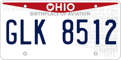 OH license plate GLK8512