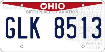 OH license plate GLK8513