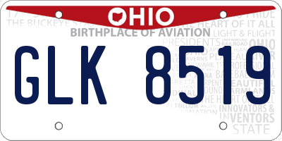 OH license plate GLK8519