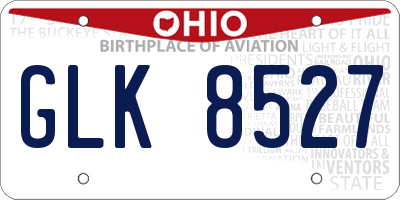 OH license plate GLK8527