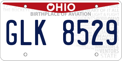 OH license plate GLK8529