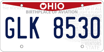 OH license plate GLK8530