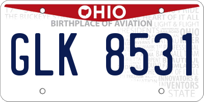 OH license plate GLK8531