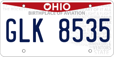 OH license plate GLK8535