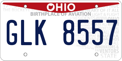 OH license plate GLK8557