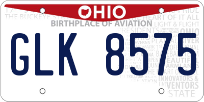 OH license plate GLK8575