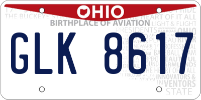 OH license plate GLK8617
