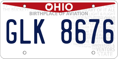 OH license plate GLK8676