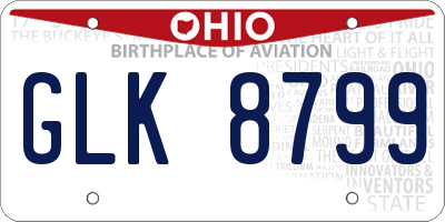 OH license plate GLK8799