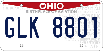 OH license plate GLK8801