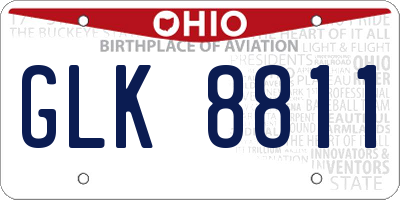OH license plate GLK8811