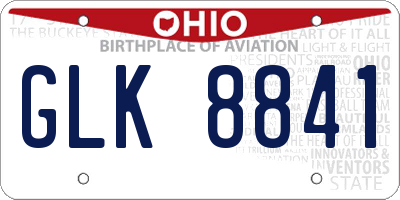 OH license plate GLK8841