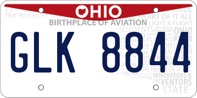 OH license plate GLK8844
