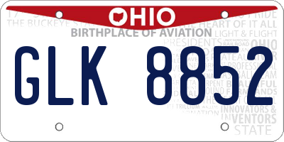 OH license plate GLK8852
