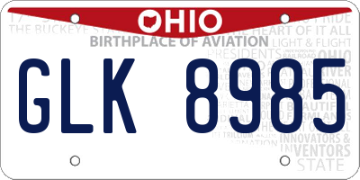 OH license plate GLK8985