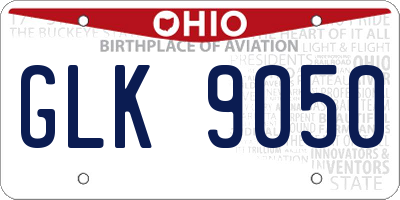 OH license plate GLK9050