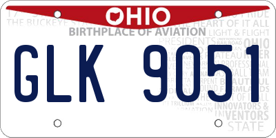 OH license plate GLK9051