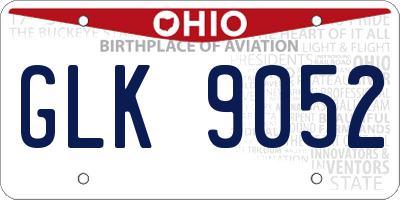 OH license plate GLK9052