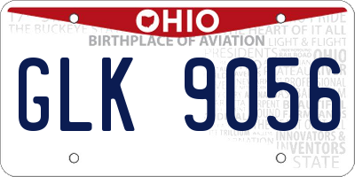 OH license plate GLK9056