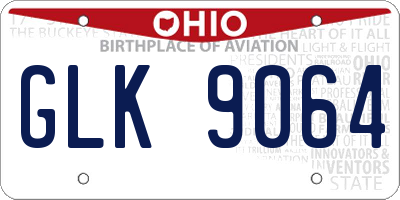 OH license plate GLK9064