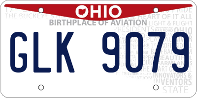 OH license plate GLK9079