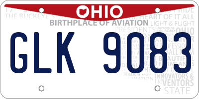 OH license plate GLK9083