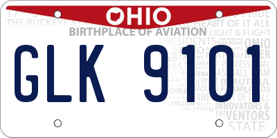 OH license plate GLK9101