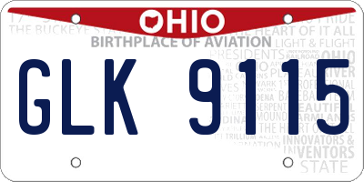 OH license plate GLK9115