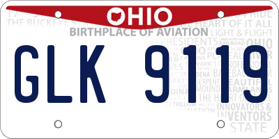 OH license plate GLK9119