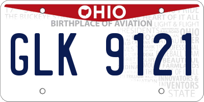 OH license plate GLK9121