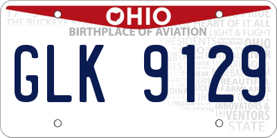OH license plate GLK9129