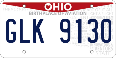 OH license plate GLK9130