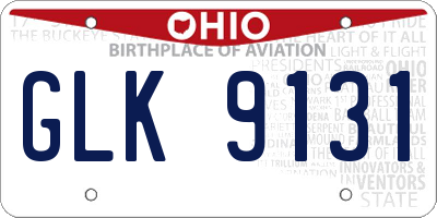 OH license plate GLK9131