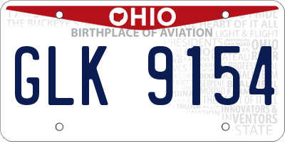 OH license plate GLK9154