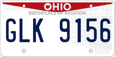 OH license plate GLK9156