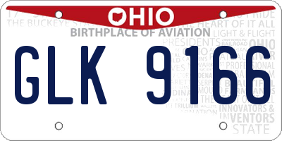 OH license plate GLK9166
