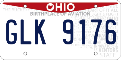 OH license plate GLK9176