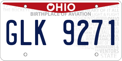 OH license plate GLK9271