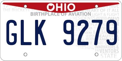 OH license plate GLK9279