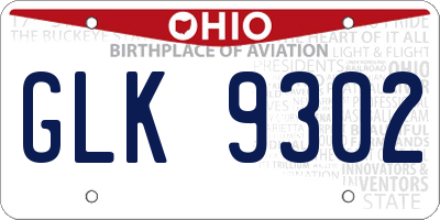 OH license plate GLK9302