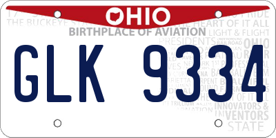 OH license plate GLK9334