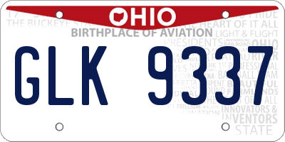 OH license plate GLK9337