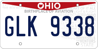 OH license plate GLK9338