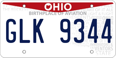 OH license plate GLK9344