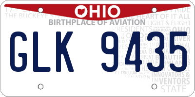 OH license plate GLK9435