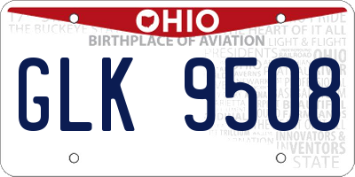 OH license plate GLK9508